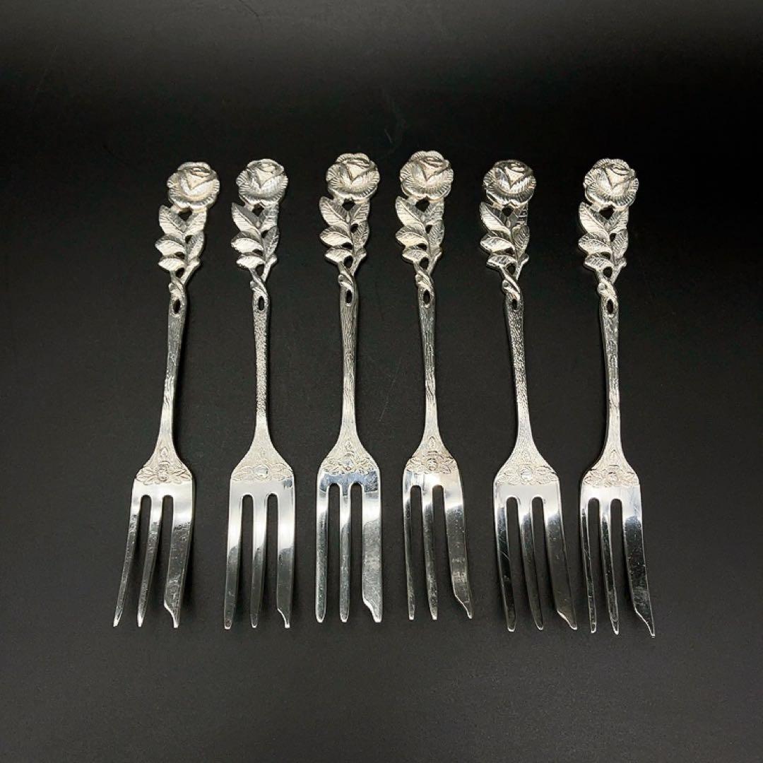 ドイツアンティーク ANTIKO ヒルデスハイムローズフォーク6本
