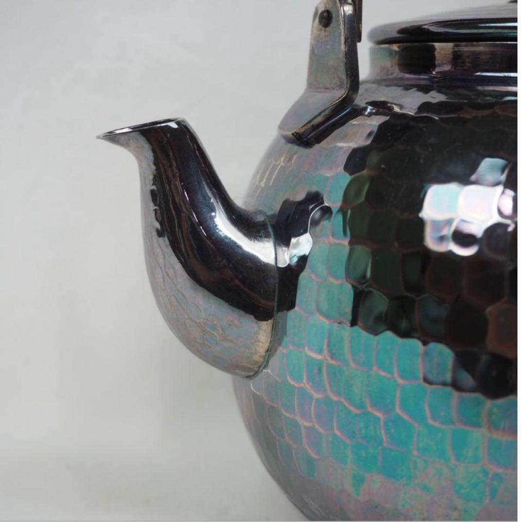 まっち様専用送料無料 未使用 時代物 銀仕上げ鎚肌銀瓶/銀