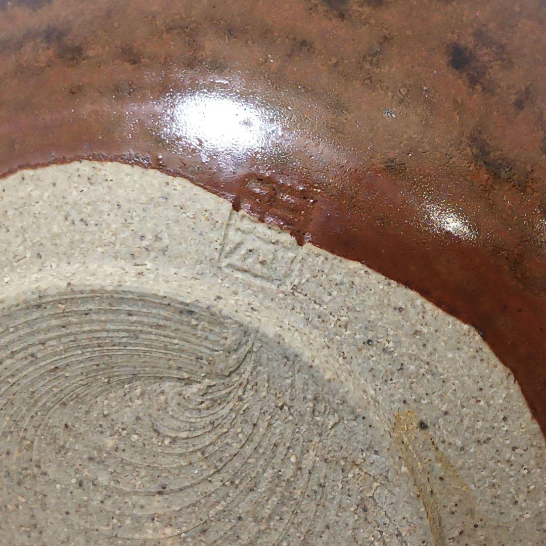 Y2167-12 茶道具 比古焼 藤崎寿山造 鶴首茶入 共箱 西陣織仕覆