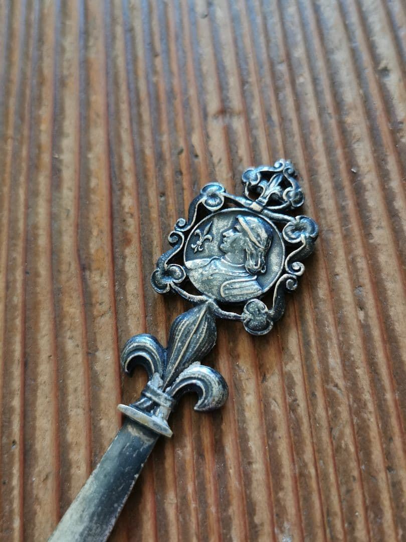 アンティーク フランス ジャンヌダルク ペーパーナイフ 騎士の百合紋