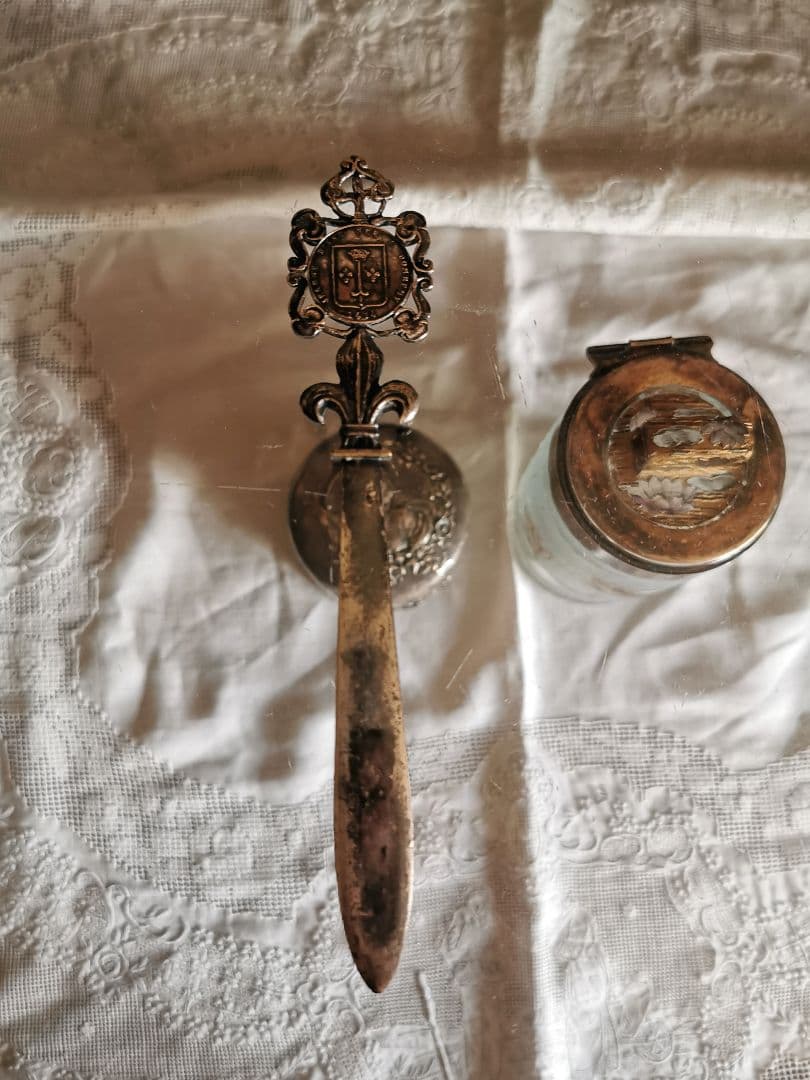 アンティーク フランス ジャンヌダルク ペーパーナイフ 騎士の百合紋