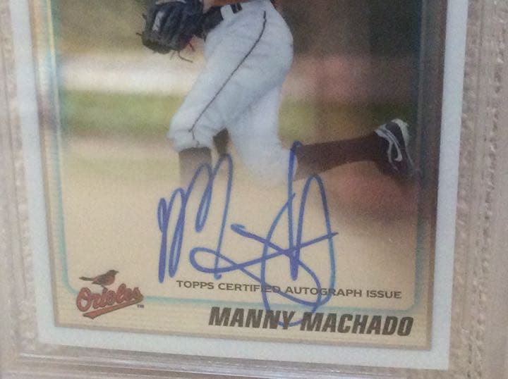 Manny Machado 2010年ルーキー直書き直筆サインカード Topps