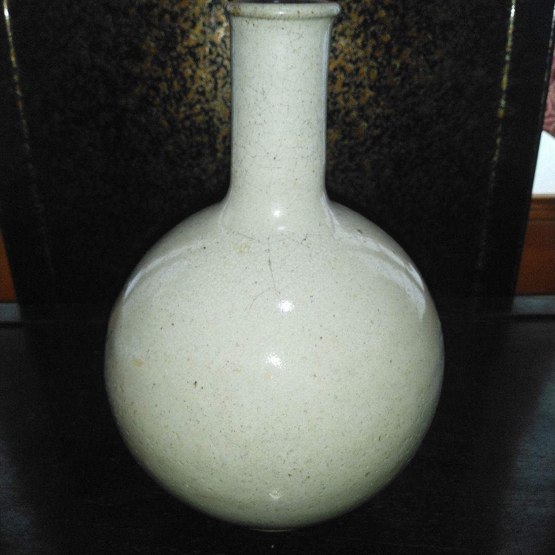 NO293 相馬焼or上野目焼 徳利 糠白釉 美術品・アンティーク・コレクション