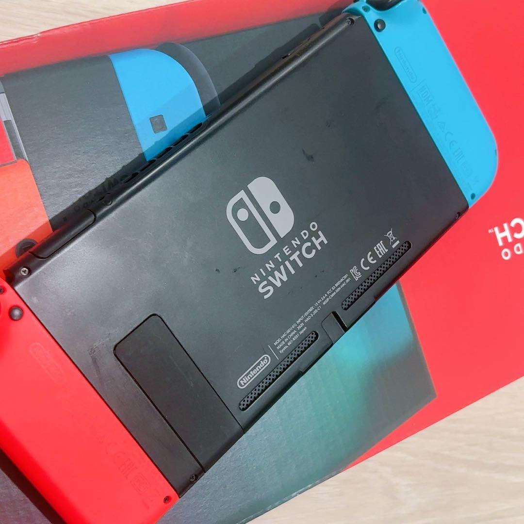 ⚠️今週削除 箱有りスタンドなし Nintendo Switch 本体 赤/青
