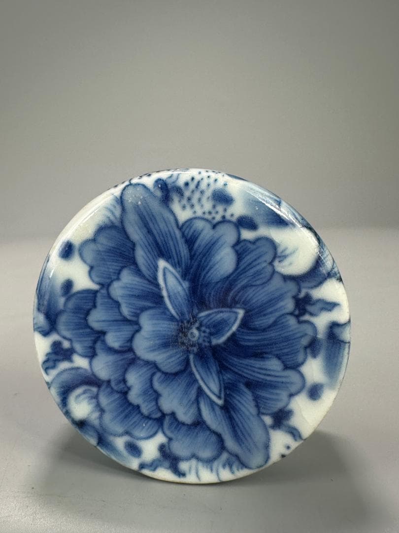 中国美術 煎茶道具 茶器 青花花卉文茶壺 染付茶入 時代 古物 唐物