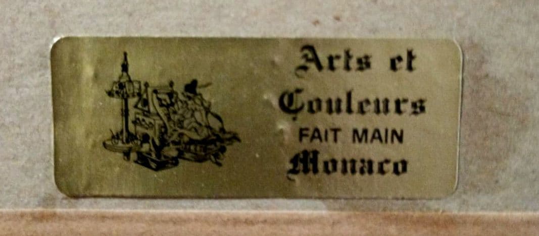 お値下げ　額装　J．Gradassi「シェークスピア劇　トーナメント戦」　細密画