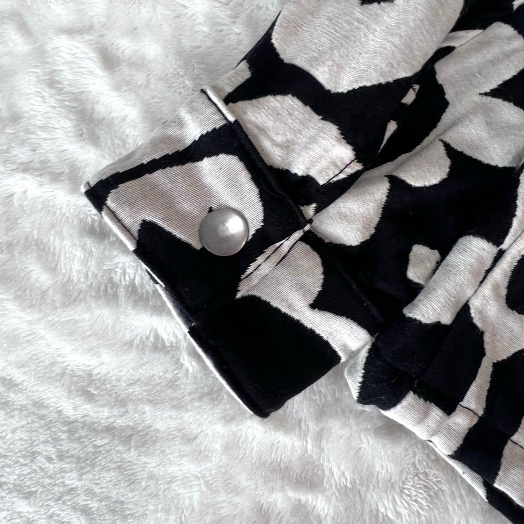 【希少】ZARA 赤西仁着用ジャケット 白黒 総柄 メンズM