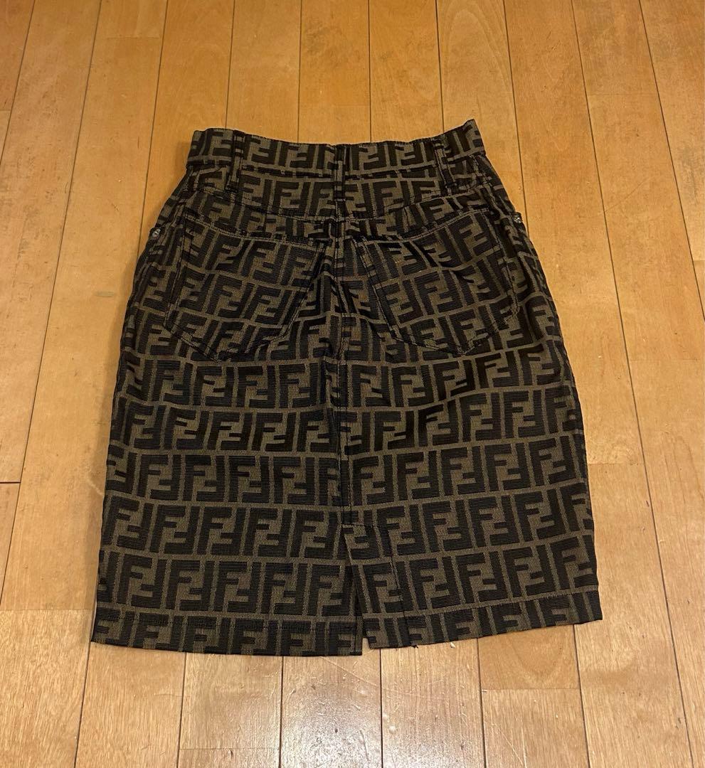Fendi ロゴプリント タイトスカート 34
