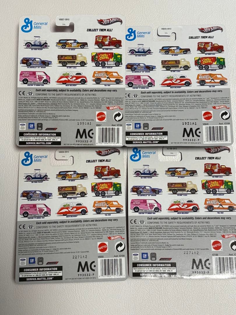 ホットウィール ゼネラルミルズ 2011 4台セット