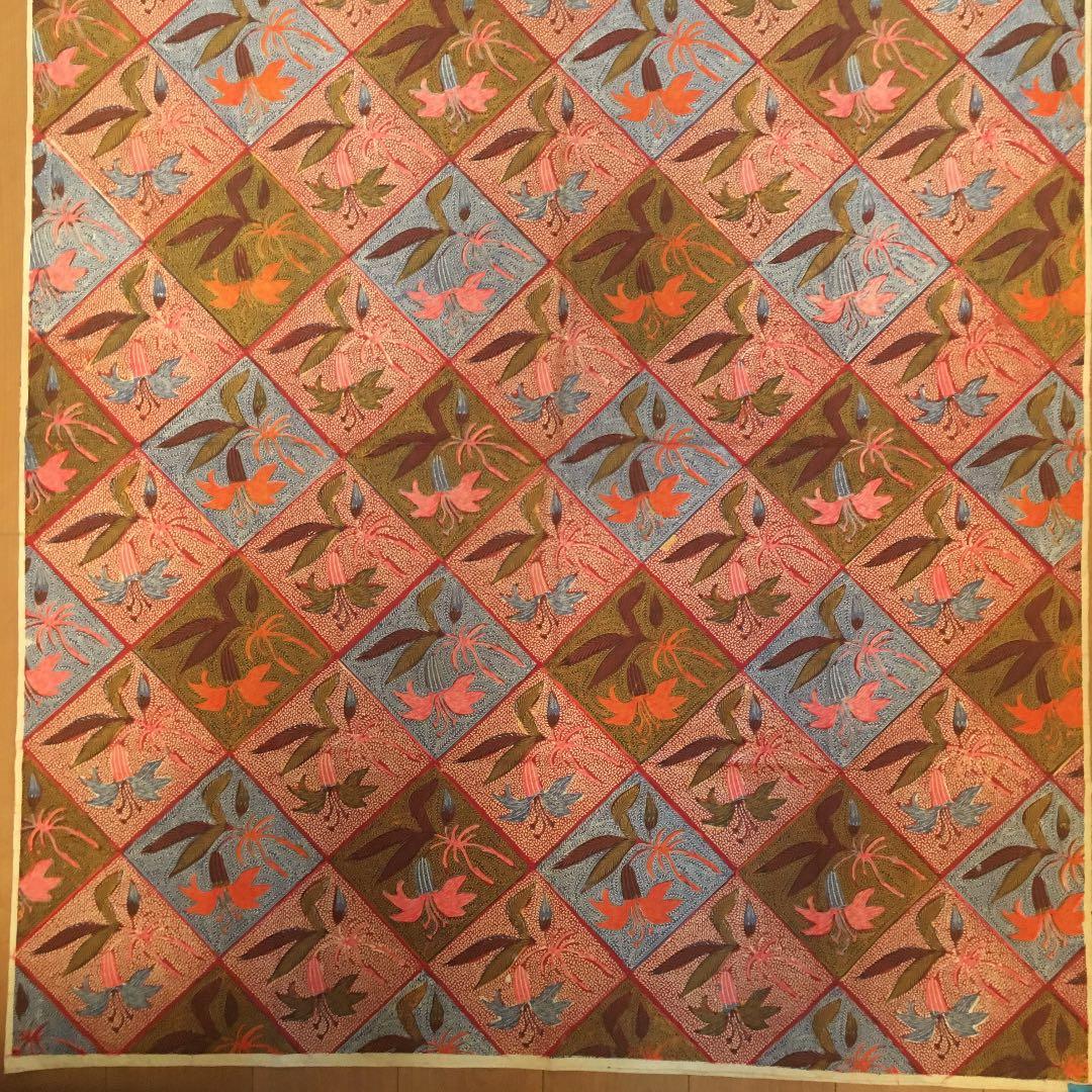 古布 ジャワ更紗（バティック）戦前 プカロンガン 菱ユリ紋 - メルカリ
