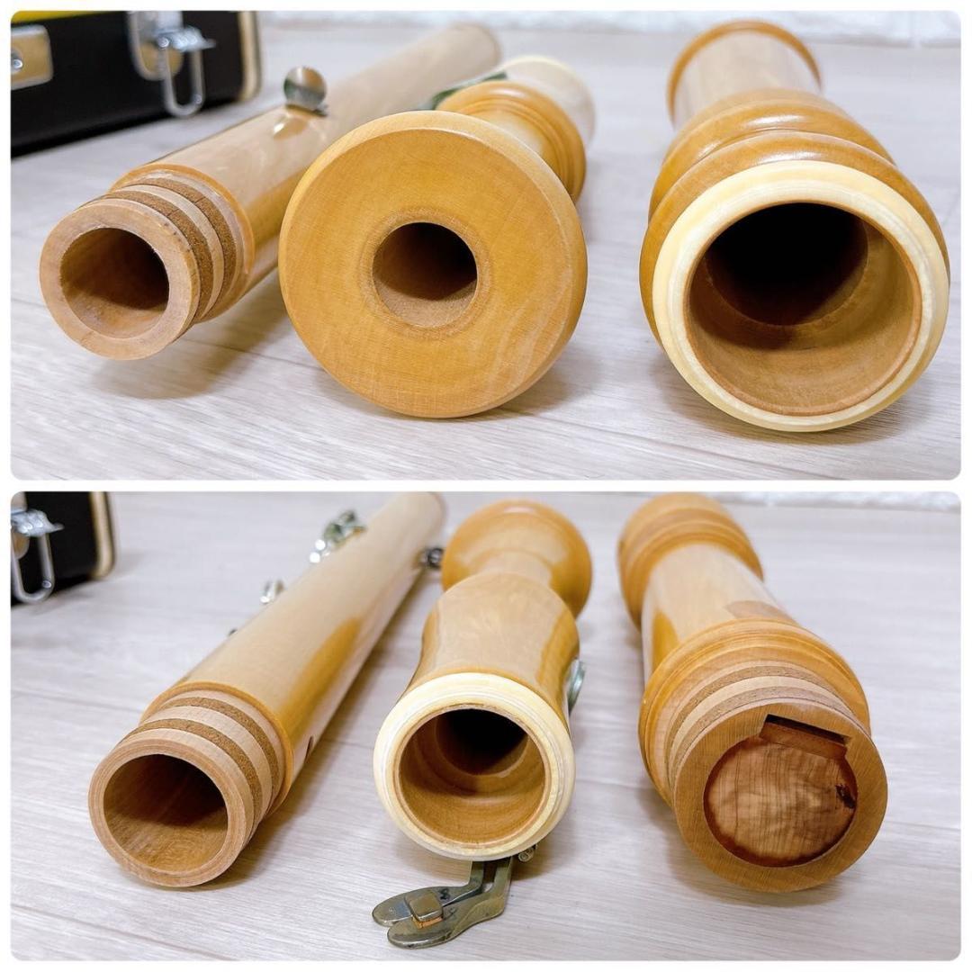 AULOS アウロス トヤマ楽器 木製 バスリコーダー バロック式 ケース付き