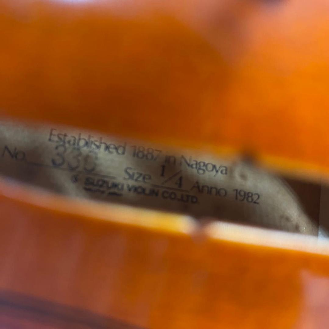 スズキ バイオリン No.330 1/4 1982年製 SUZUKI