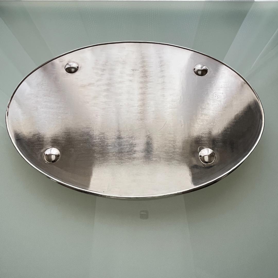 英国】 ギャラリートレー オーバル型 45cm 【シルバープレ