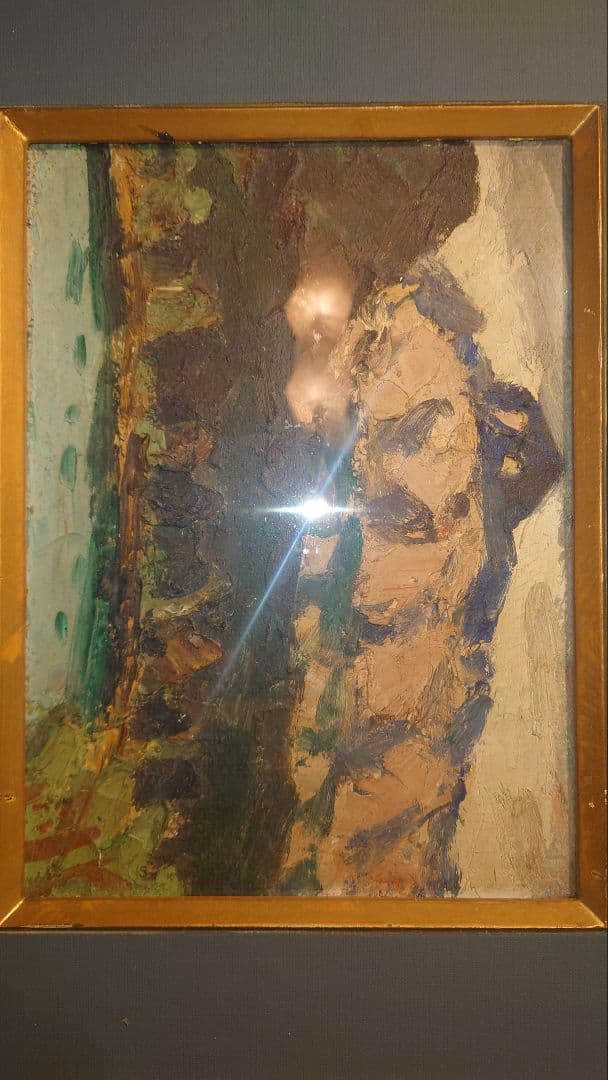 山田茂人 風景 油彩画 金色フレーム