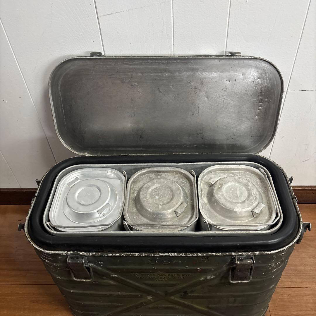 80s 米軍　実物　フードコンテナ ODグリーン 送料無料　①