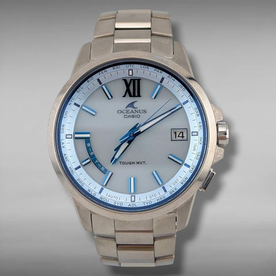【稼働】カシオ オシアナス OCW-T150-2AJF ワールドタイム チタン
