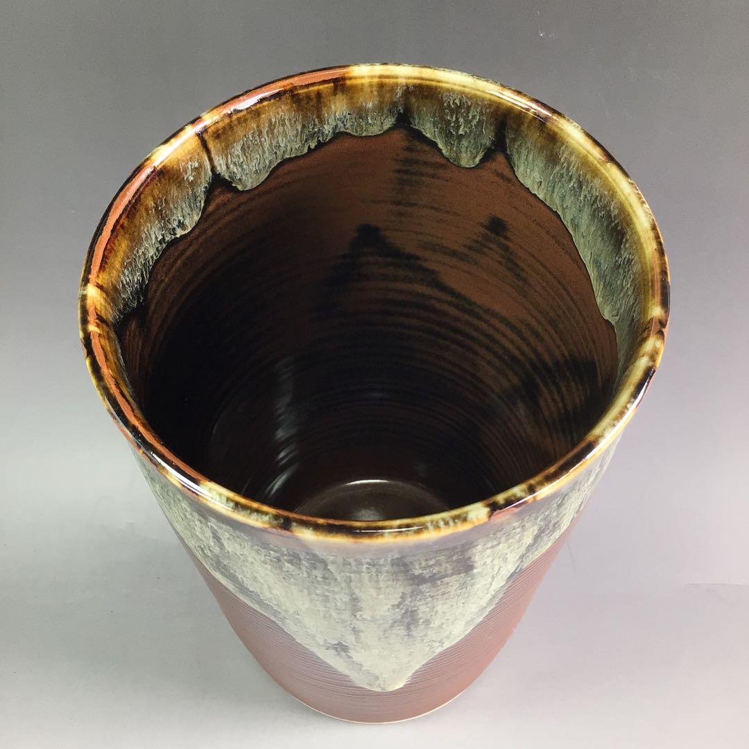 R204 水指 『高取焼』『青柳翠峰造』『細水指』 共箱 茶道具