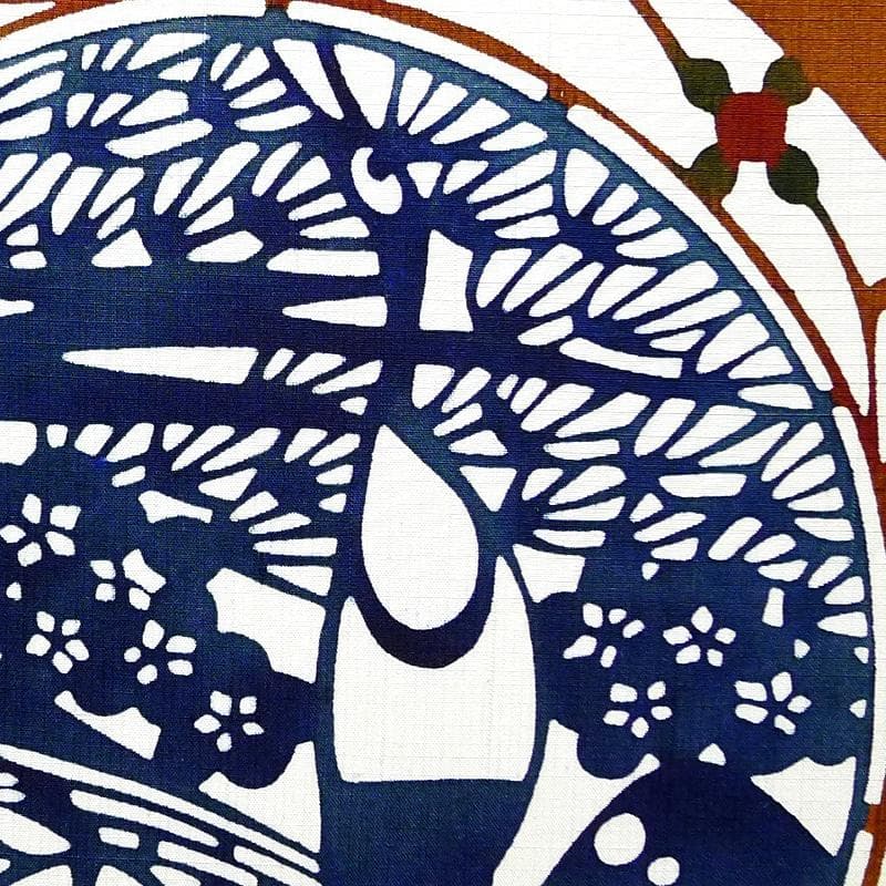 人間国宝・稲垣稔次郎 ／ 額装・型染作品 ／ 京都「染殿」製・伝統工芸