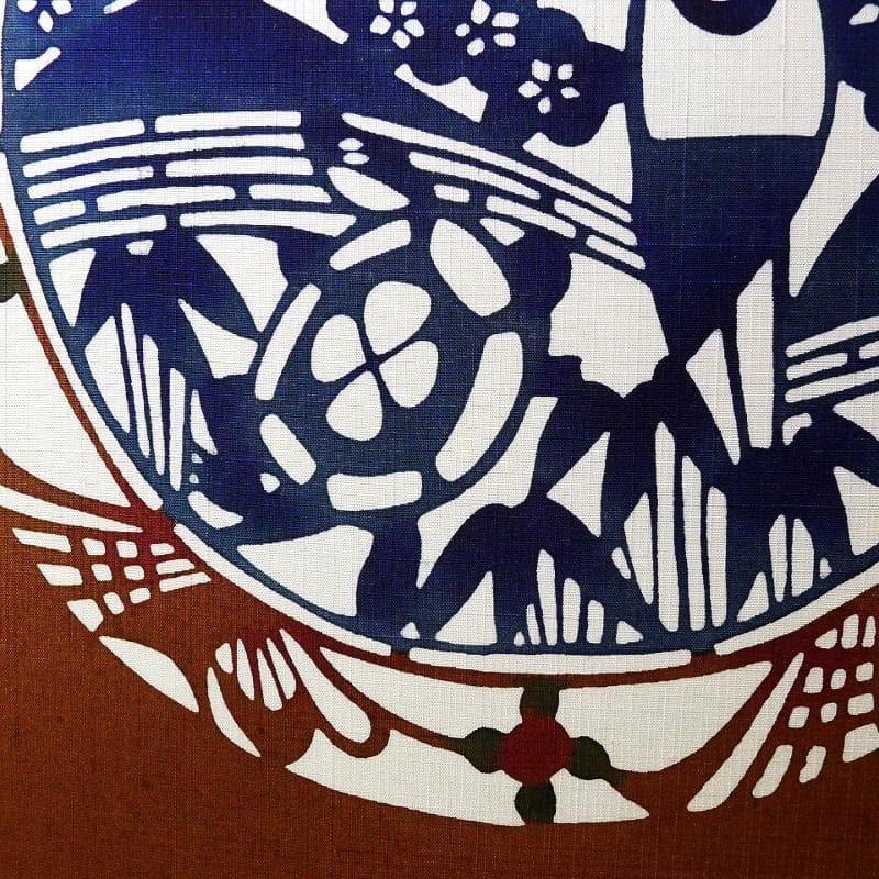 人間国宝・稲垣稔次郎 ／ 額装・型染作品 ／ 京都「染殿」製・伝統工芸