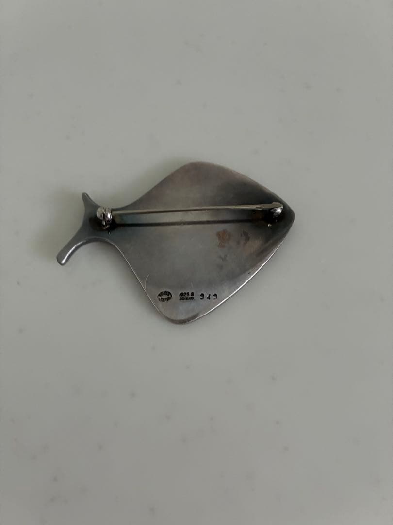 ジョージジェンセン 343 フィッシュ ブローチ 魚 SV925