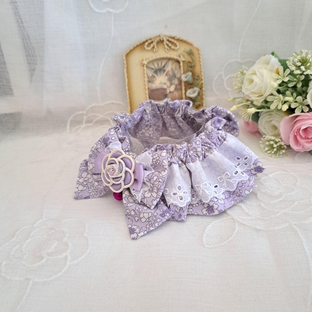 幅広シュシュ、ハロウィン限定、スイートロリータ(シルバー)わんちゃん