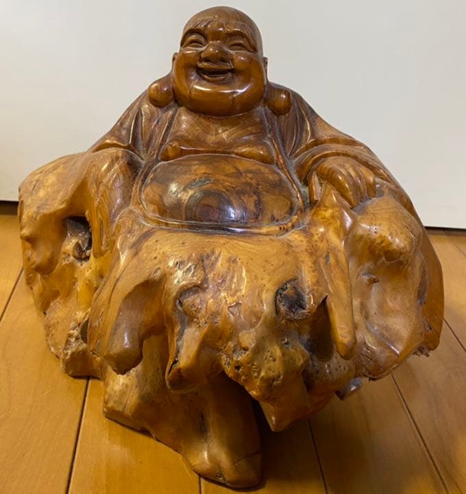 七福神布袋様木彫置物