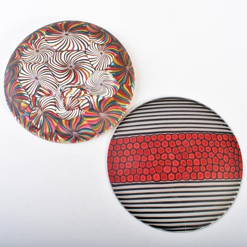 ITALY ベネチアガラス 皿 プレート 2点まとめて M R7122 ITALY