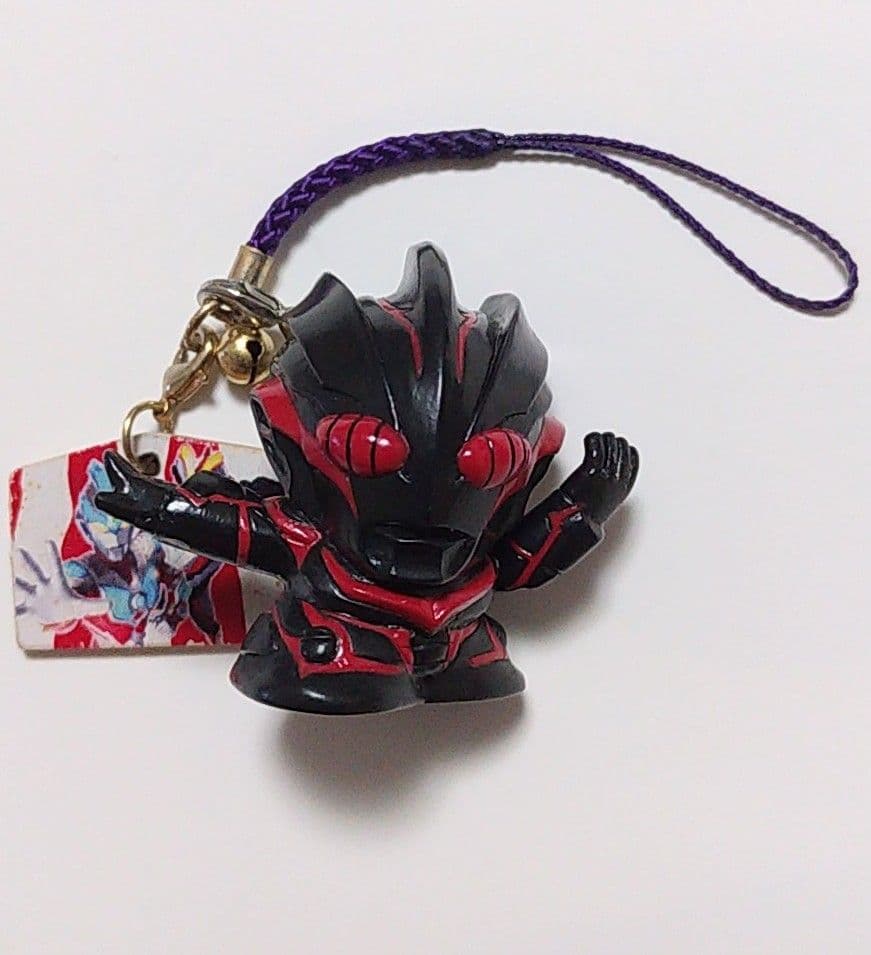 ★幻レア★ダークザギ指人形＆絵馬付ストラップ　ウルトラ怪獣ソフビ ゼロ ベリアル