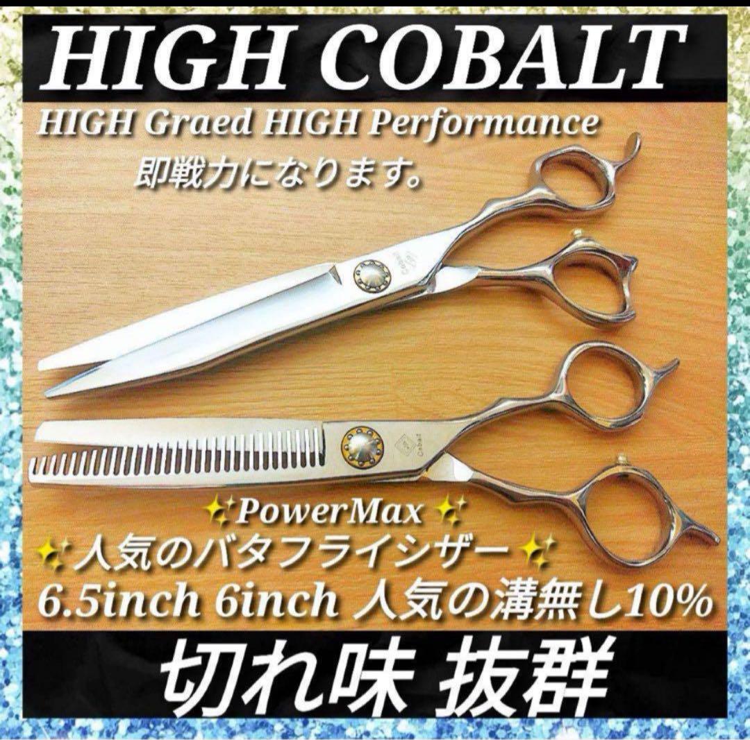 切れ味抜群プロ用カットシザー＆セニングシザー10%溝無し理美容師