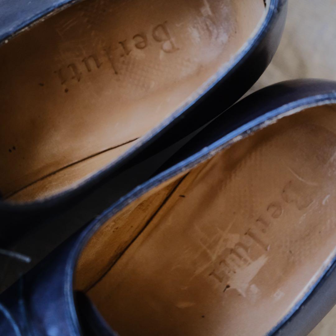 BerlutiベルルッティホールカットプレーントゥAlessandro10木型付