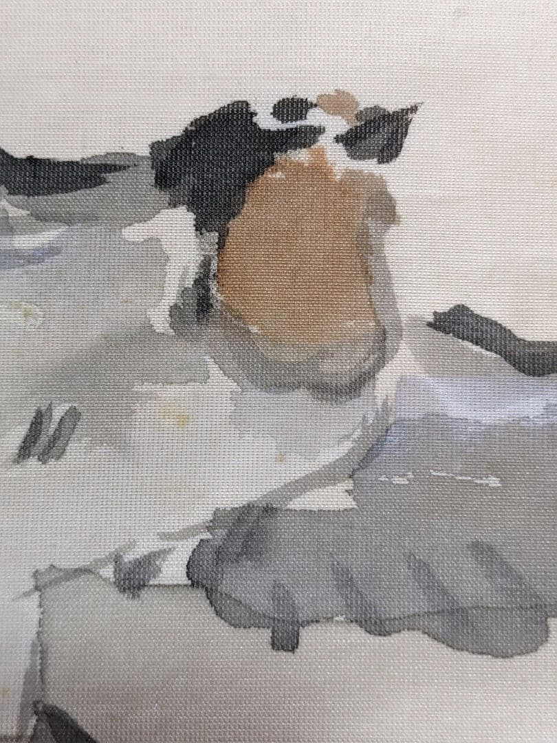 ♦日本画 書画 燕飛翔図 絹本墨画 絵画 水墨画 彩色画 美術品 骨董品