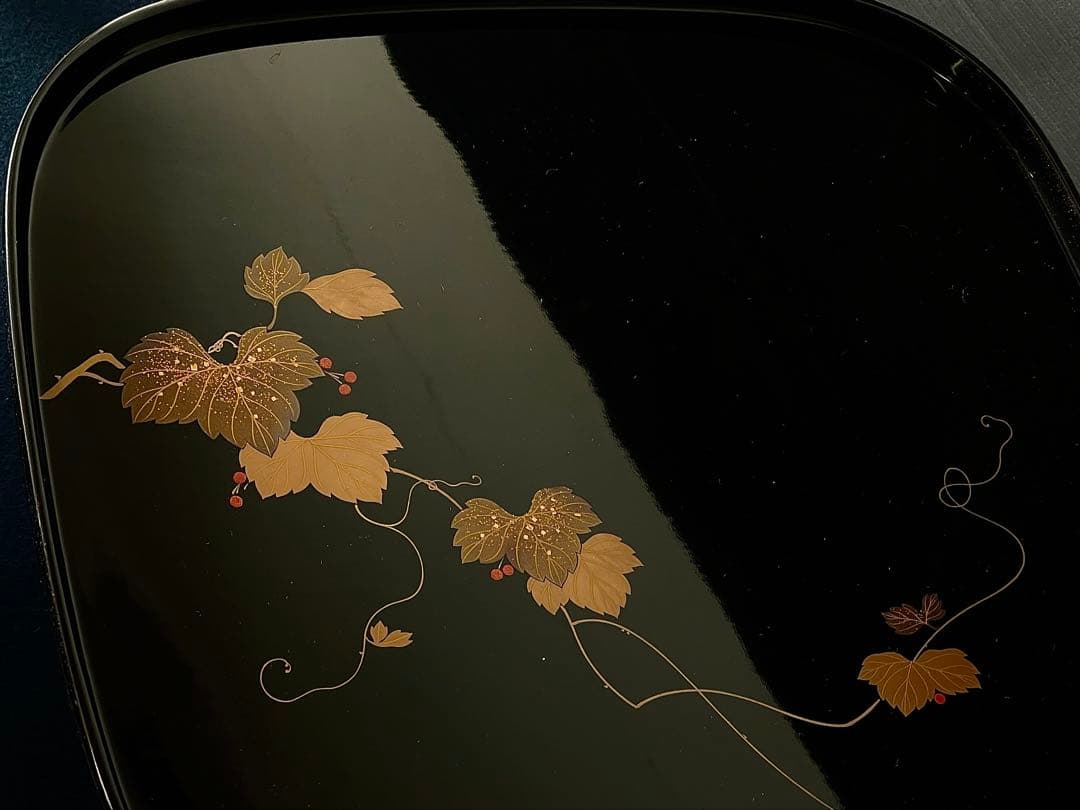 割引❣️「母」 輪島塗 蔦蒔絵 轡形 本膳 10客 大向高洲堂 共箱（125柱本）