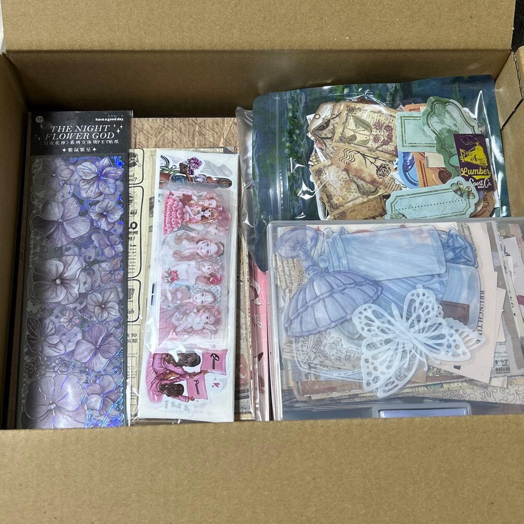 【処分価格】コラージュ素材 海外マステ デザインペーパー まとめ売り