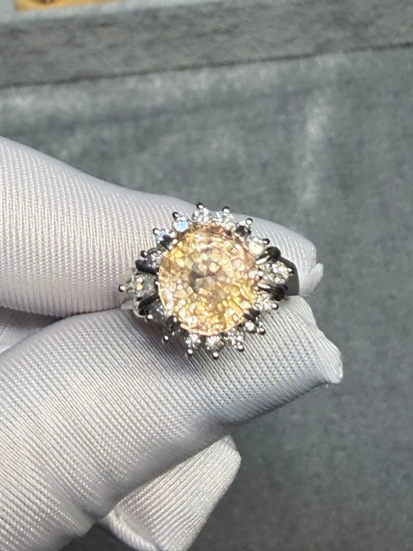 定価百万以上三越ブランドパパラチアカラー サファイア ダイヤモンド リング