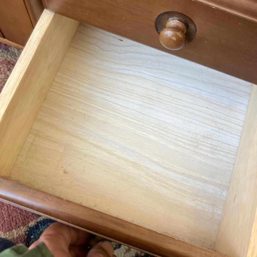 昭和レトロ 木製コンソールテーブル コールキャビネット 電話台 花台