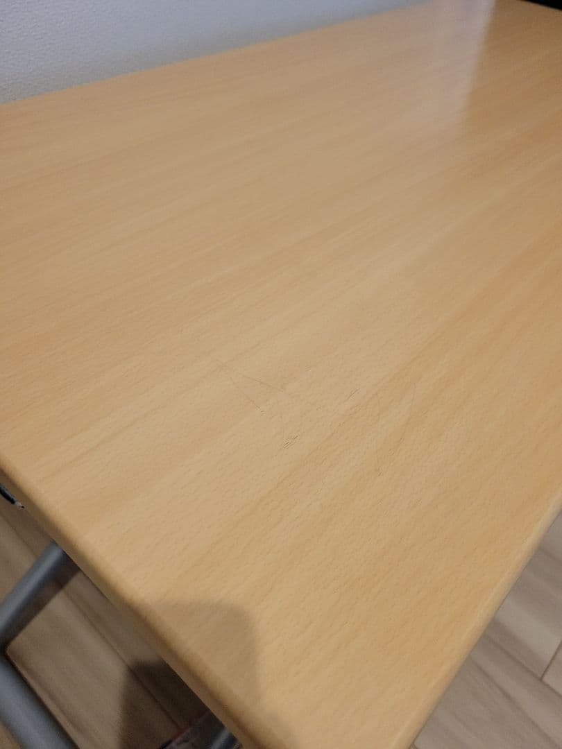 折りたたみテーブル ナチュラル　昇降式