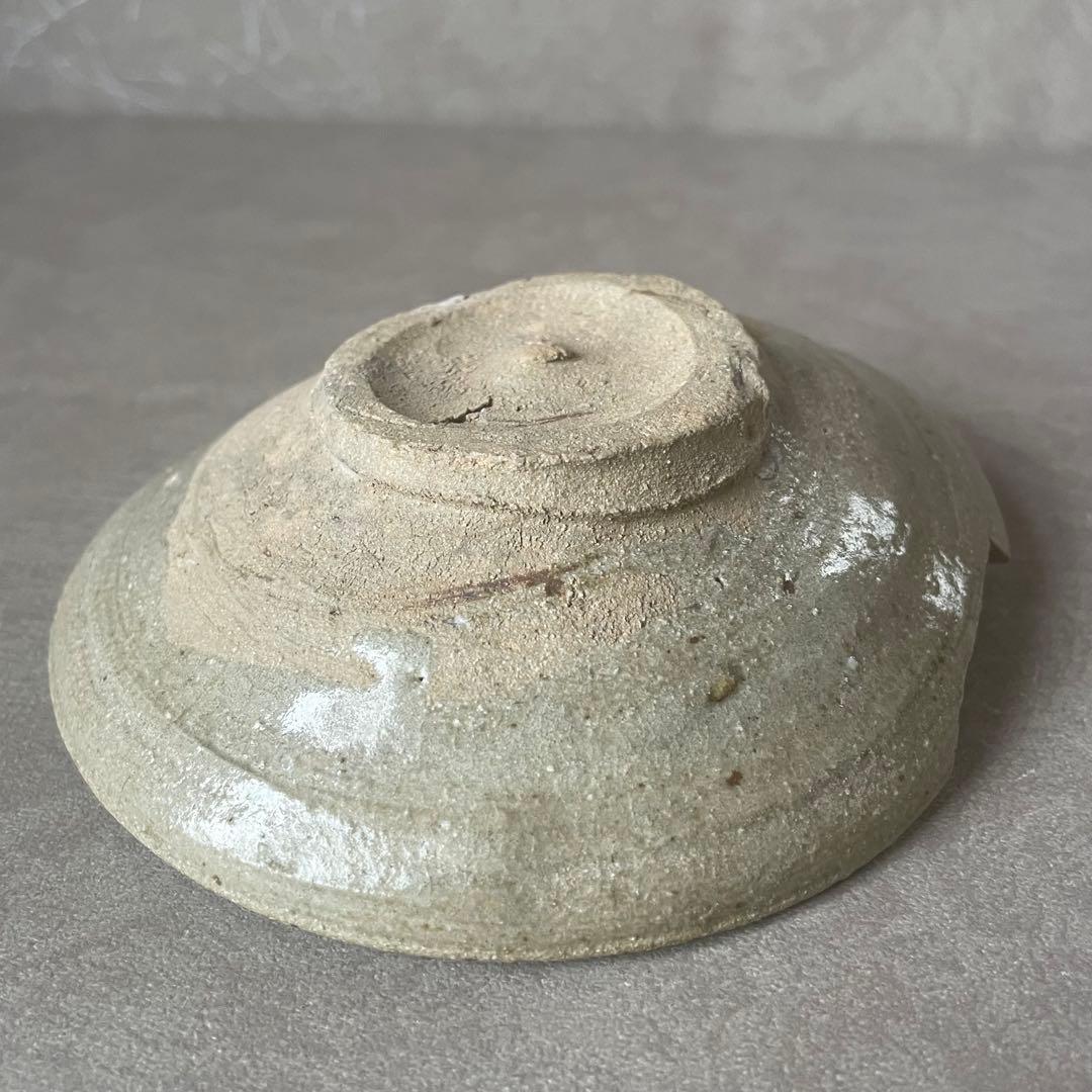 古唐津平盃 平皿 桃山時代 唐津焼 陶片 青唐津 酒器 金継ぎ