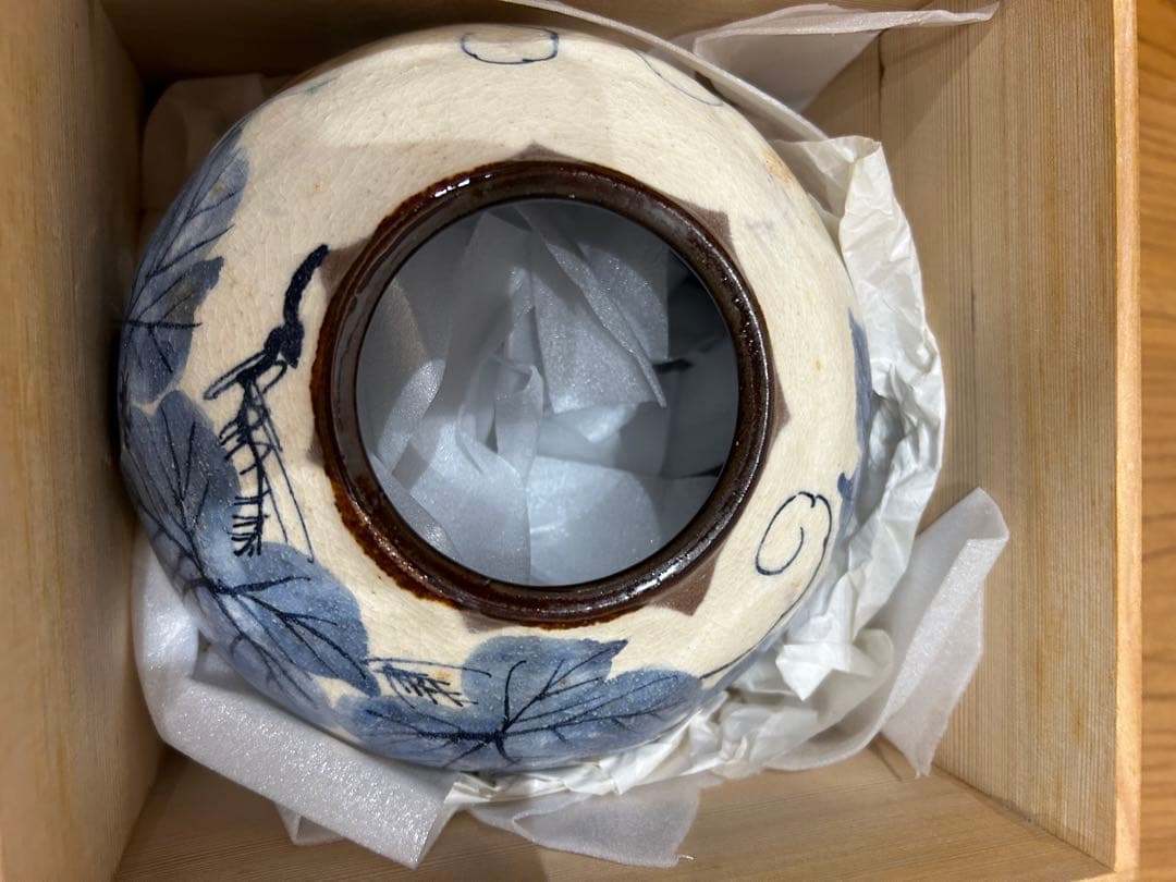 景春窯 加藤義春 『志野染付蔦花瓶』 美術品 陶芸 - メルカリ