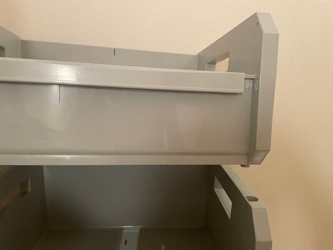 グレー 3段 BOX キャスター付き 工具 おもちゃ 箱 に ガレージ に 事務