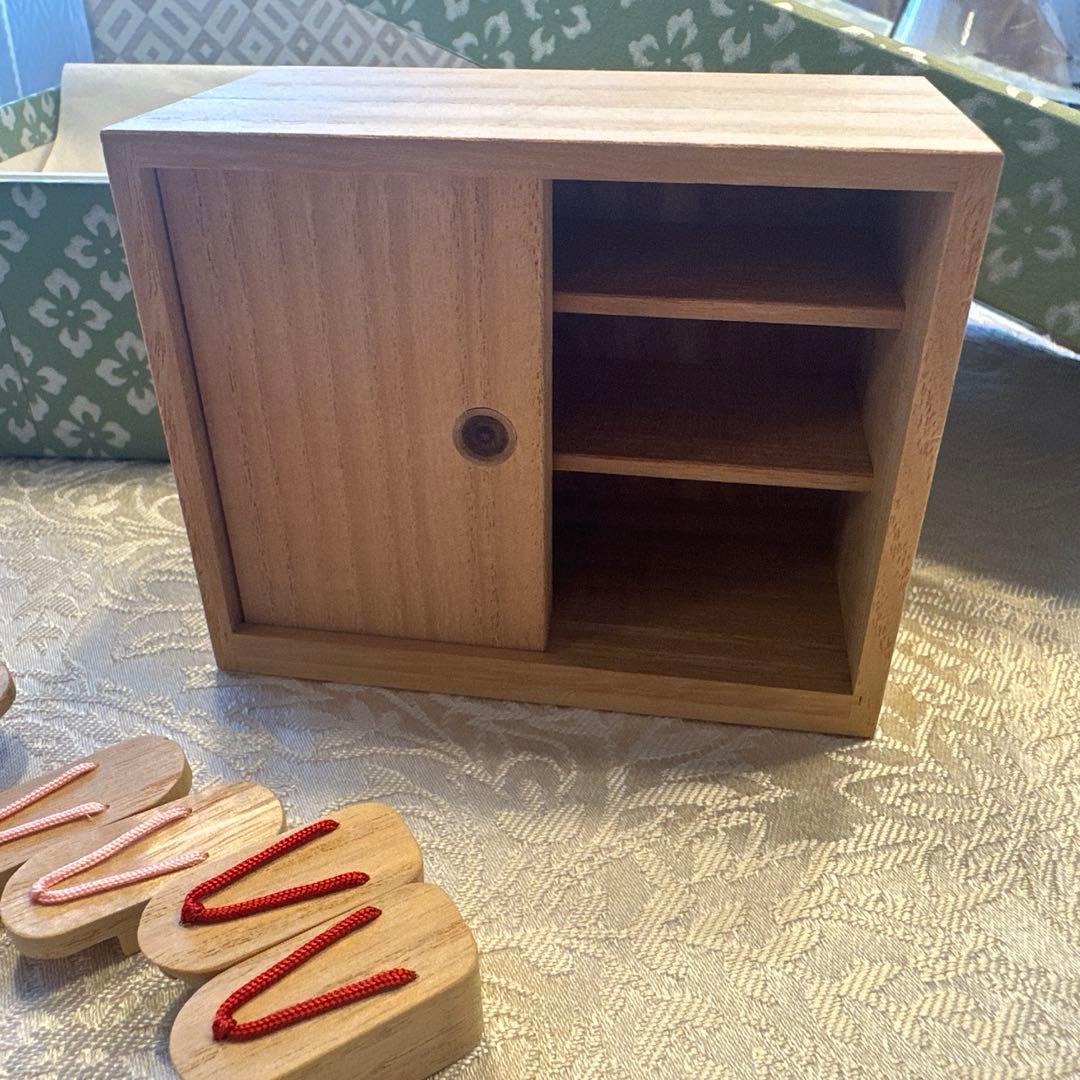 京人形 田中彌　下駄箱　ミニチュア　中古品