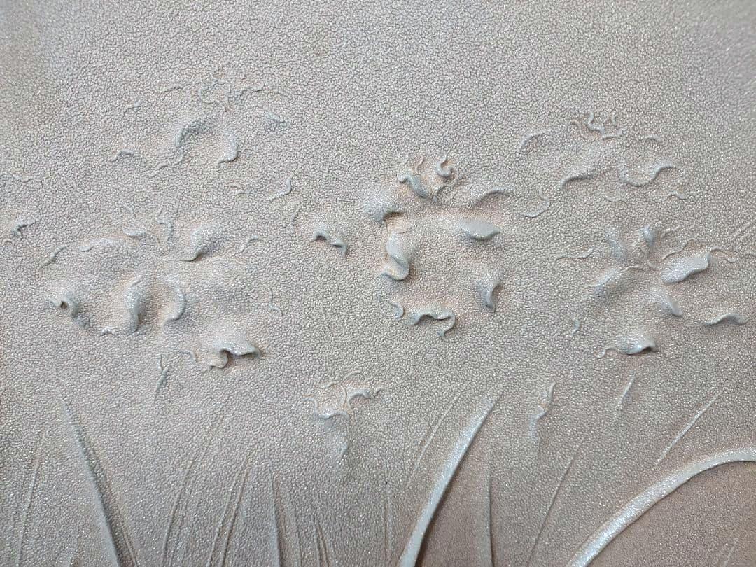 萩焼　陶板（置物） 木箱付き