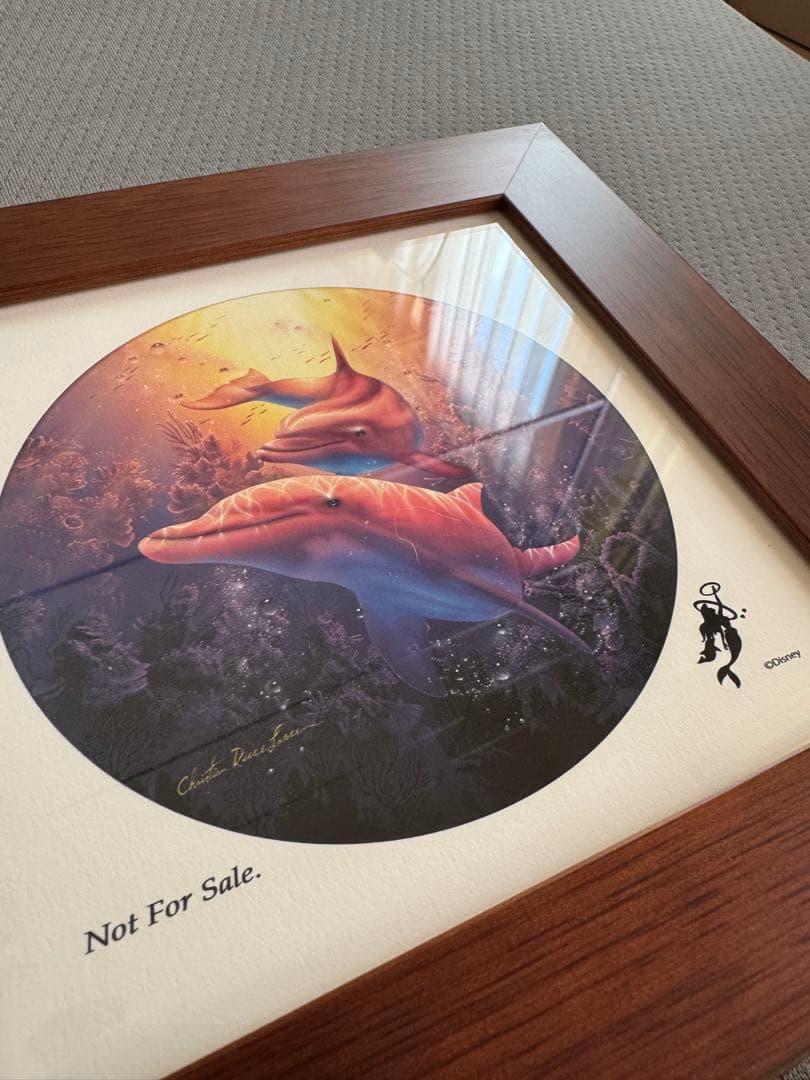 美品】額付きラッセン 版画 ガイディングライト ディズニーアリエル