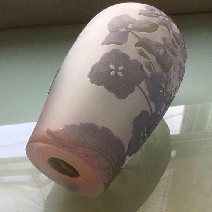 エミール・ガレ 花瓶 オリジナル 本物 紫陽花 アール・ヌーヴォー 仏