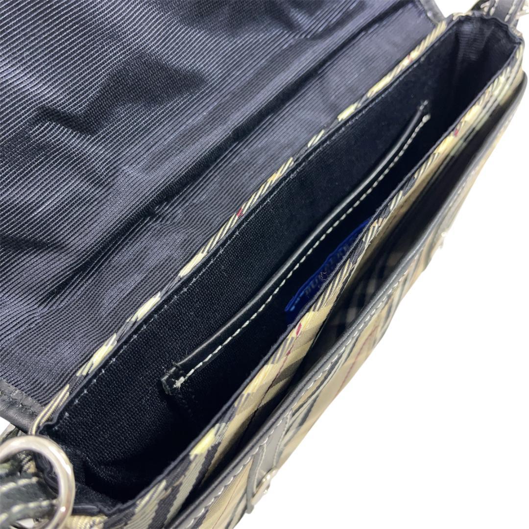 【人気】バーバリーブルーレーベル ノバチェック柄 ショルダーバッグ バック