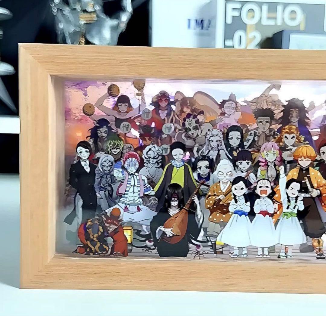 鬼滅の刃 LEDライト付き木材アクリルスタンド