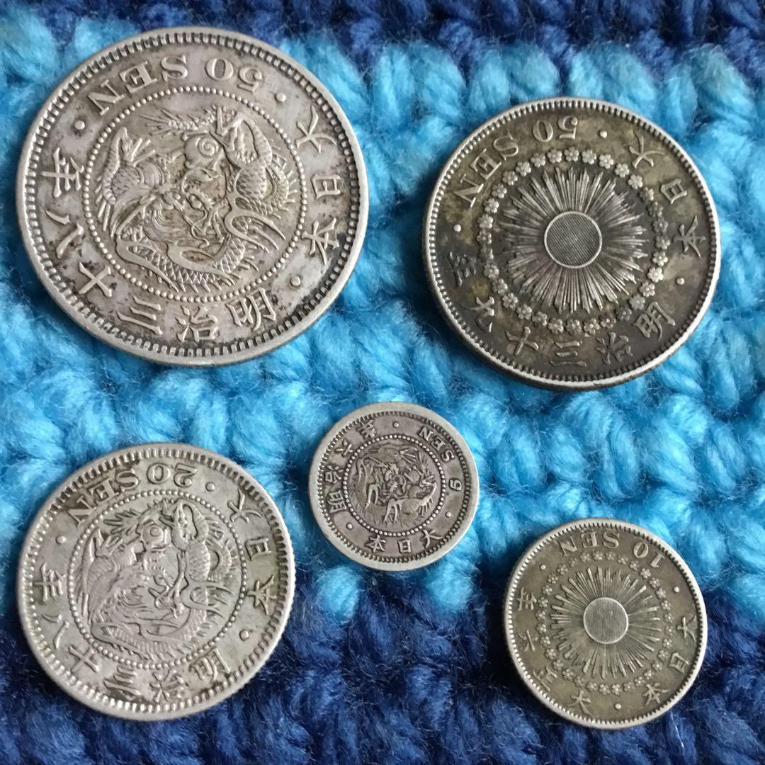銀製旧貨幣5枚セット - メルカリ