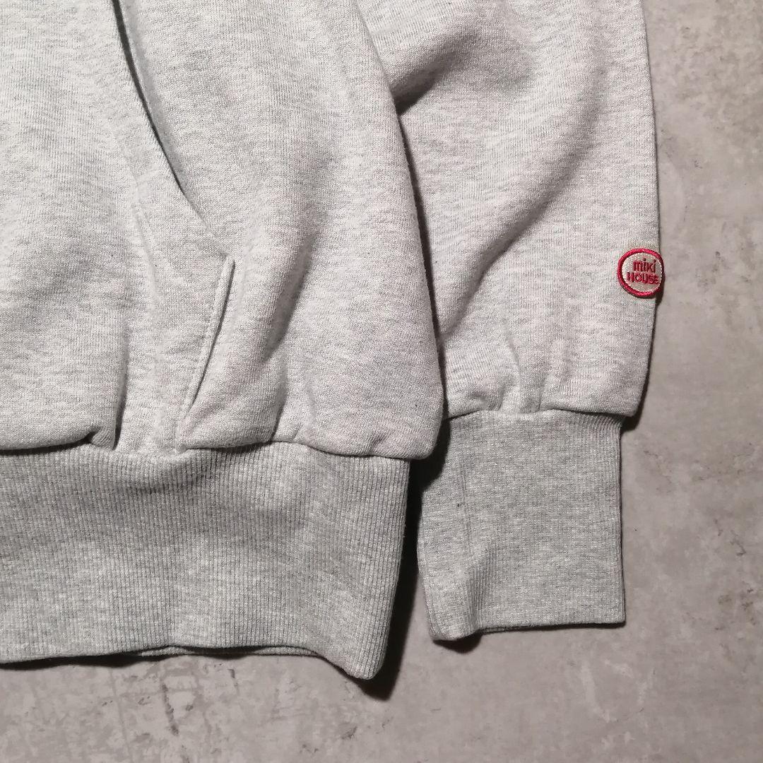 【m※様】MIKI HOUSE ミキハウス 刺繡ロゴ プルオーバーパーカー L