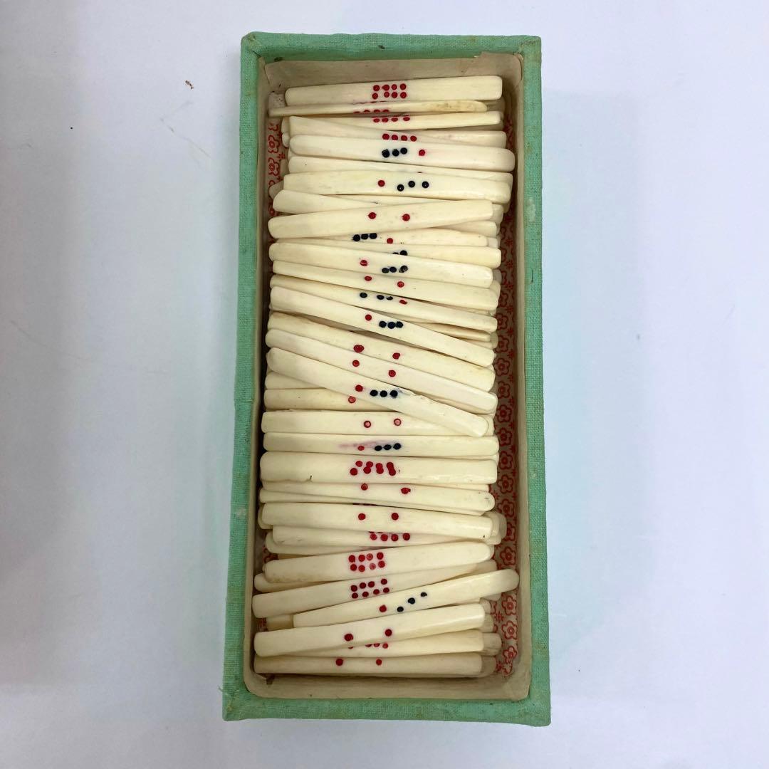 中古品　中国　高級　麻雀牌　象牙風　中国美術 竹