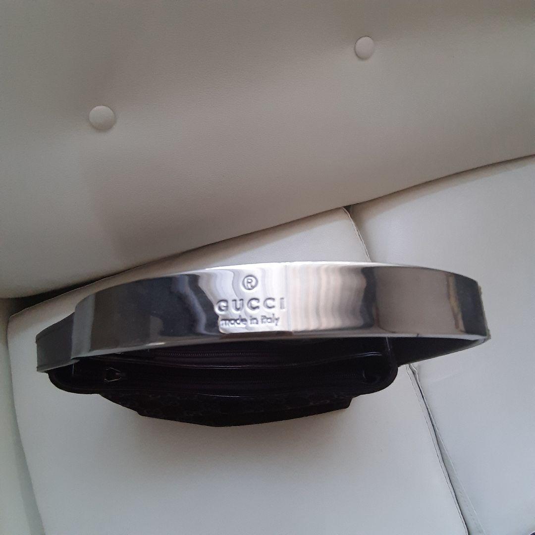 希少GUCCI ブラック GGパターン ショルダーバッグ　スエード☆ブラウン