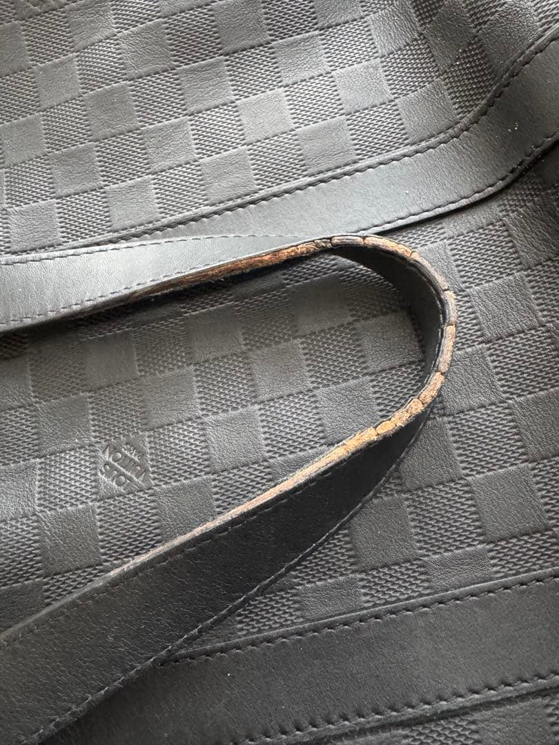 【ジャンク品】ルイヴィトン タダオPM ダミエアンフィニ ブラック レザー